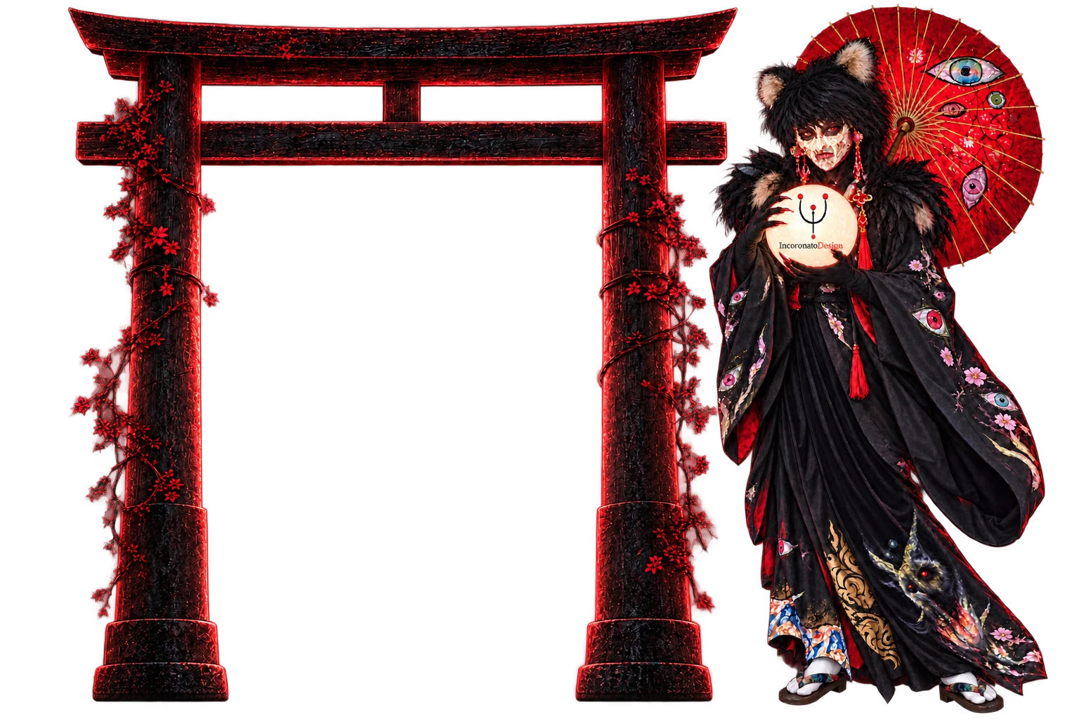 Matara Kuroneko con la sfera Incoronato Design e il portale giapponese